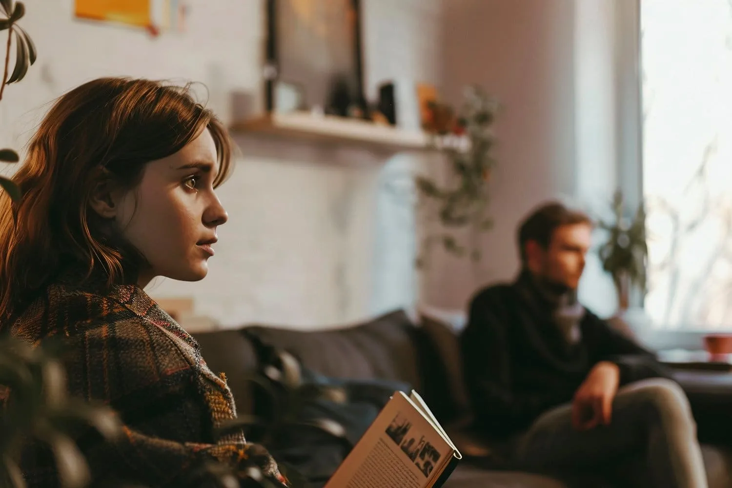 a split screen image of a life coach and a hypnotherapist working with clients
