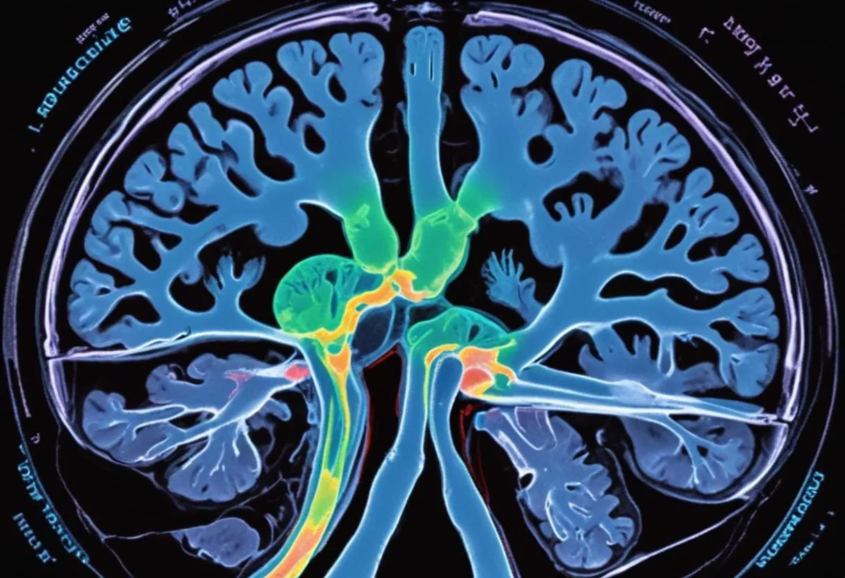 a brain scan showing areas of activity during hypnosis