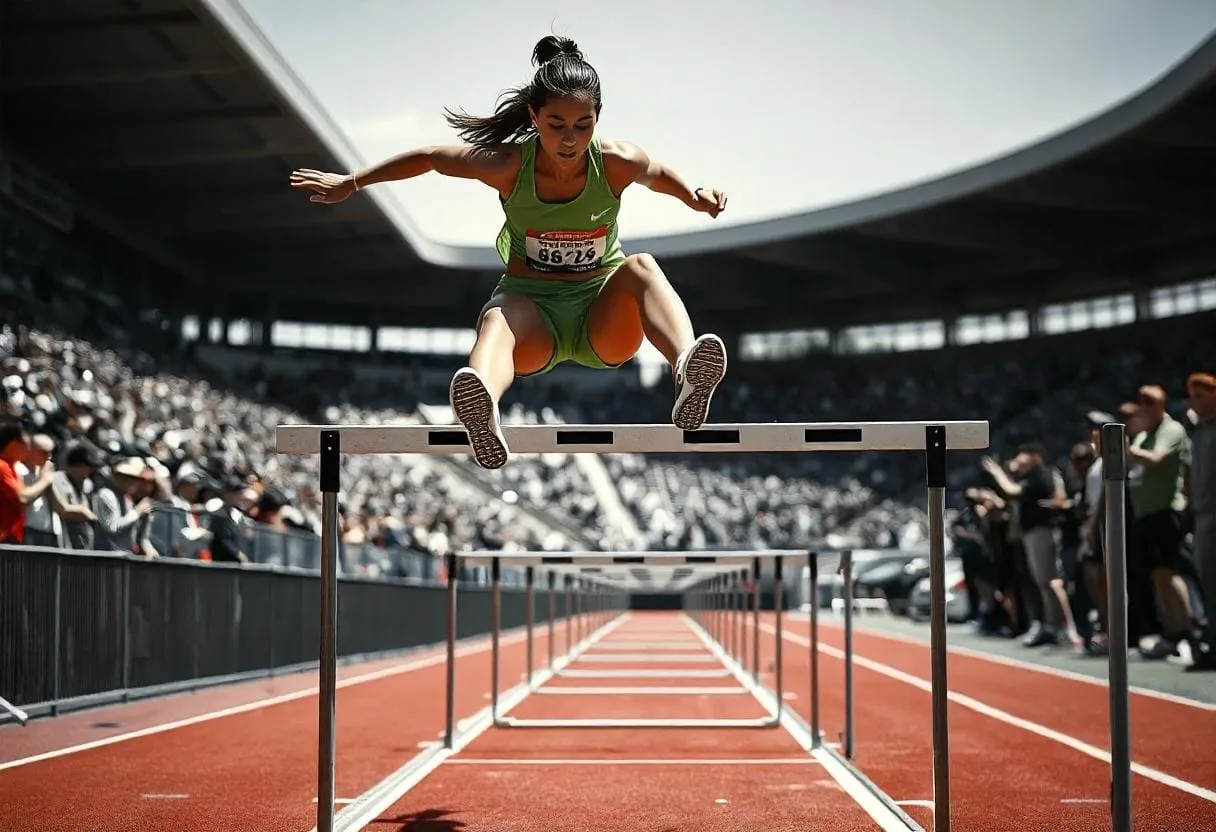 track field athlete in action