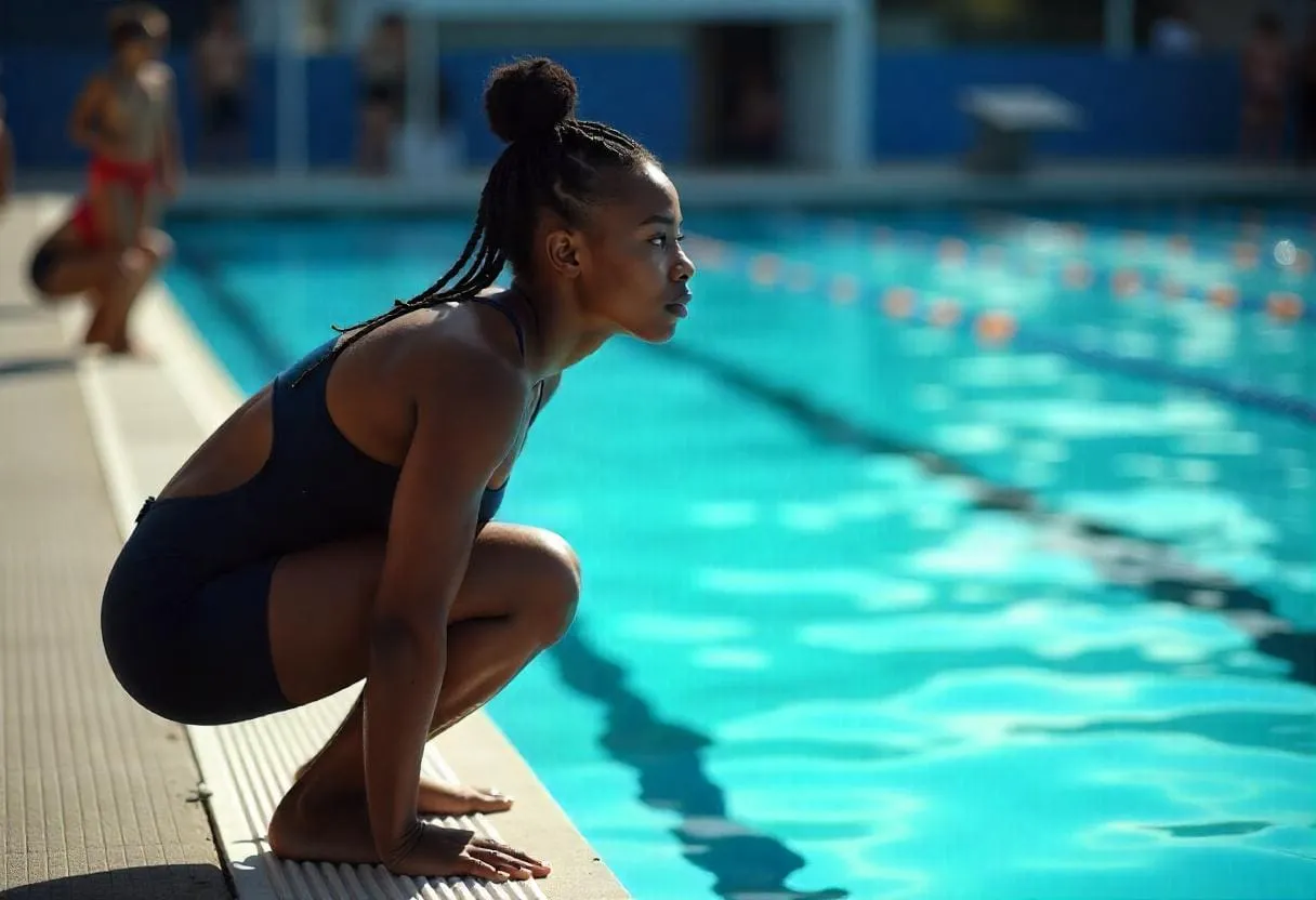 swimmer visualizing success